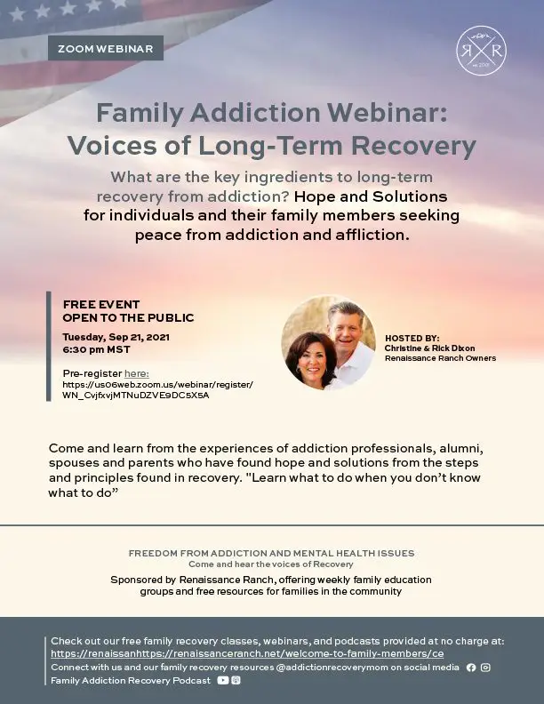 Family Addiction Webinar: September 21, 2021