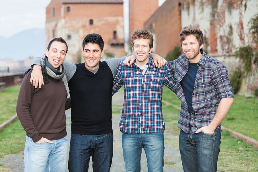 Men of the Renaissance Ranch Band of Brothers recovery community together